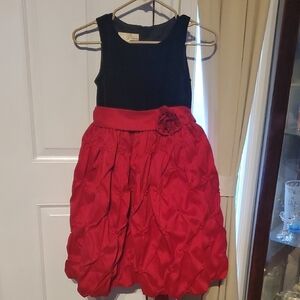 American Princess Elegant Black and Red Kids Dress